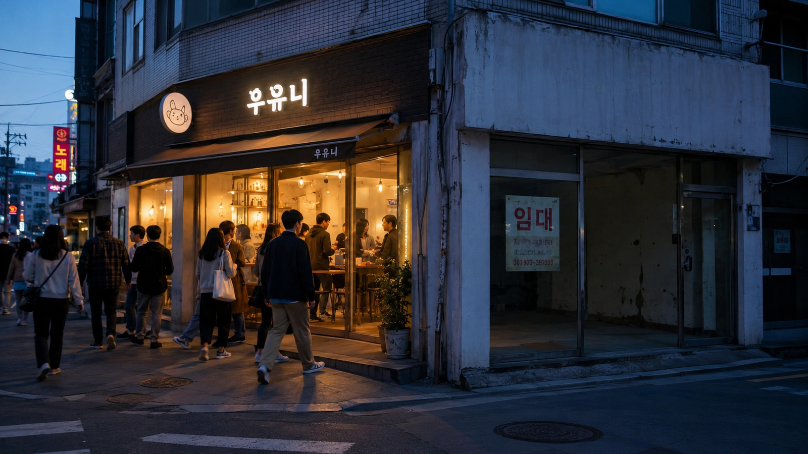 같은 상권에서 살아남는 자리와 죽는 자리를 비교한 대표 이미지