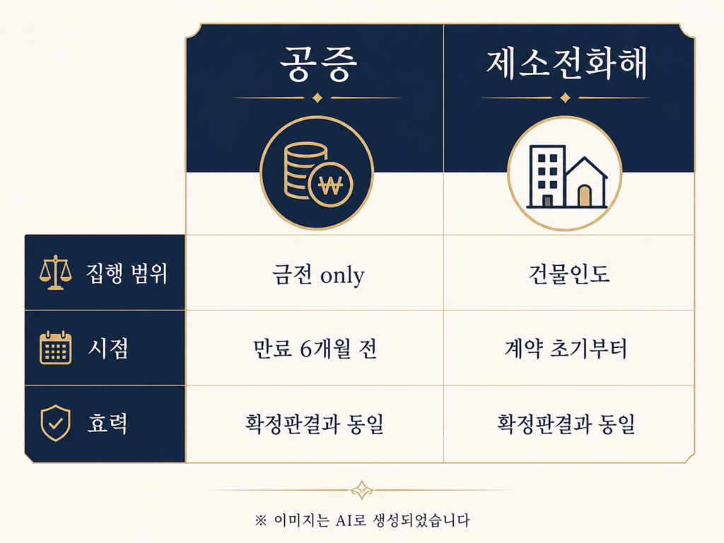 제소전화해 조서 주의사항 안내 이미지