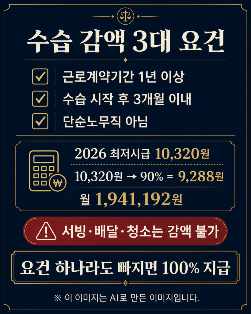수습 감액 3대 요건